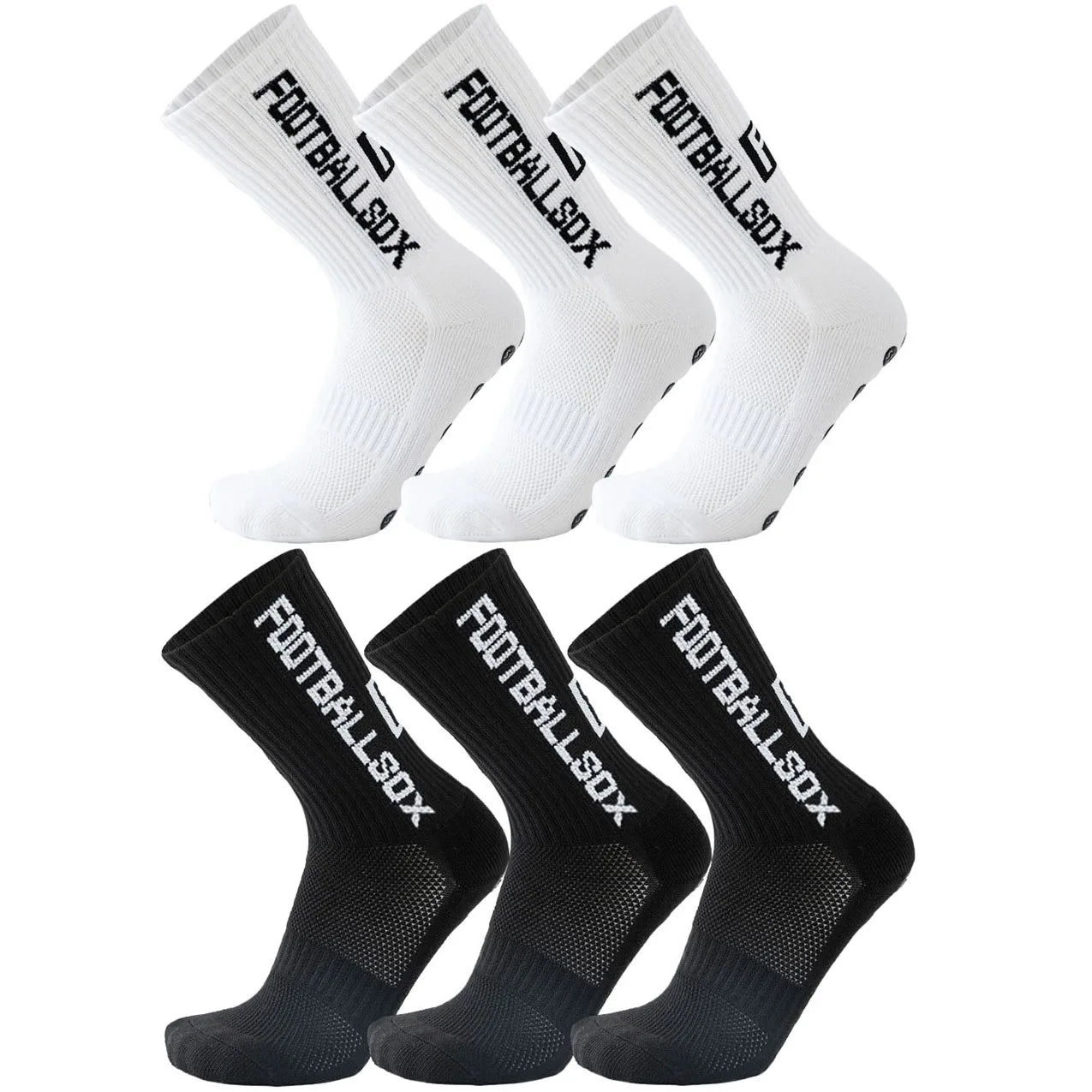 Chaussettes de Sport Antidérapantes - Pack de 6 Paires Streetwear
